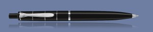 DŁUGOPIS PELIKAN CLASSIC K215 CZARNO-SREBRNY OBRĘCZE