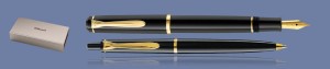 ZESTAW PIÓRO WIECZNE PELIKAN CLASSIC  CZARNE + DŁUGOPIS K/P200 CLASSIC CZARNY | STALÓWKA F