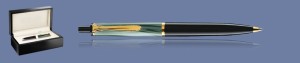 DŁUGOPIS PELIKAN CLASSIC K200 MARMUROWA ZIELEŃ + WOOD BOX BLACK