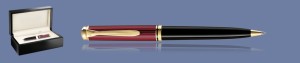 DŁUGOPIS PELIKAN SOUVERAN K800 CZARNO-CZERWONY + WOOD BOX BLACK