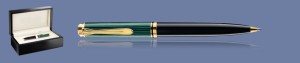DŁUGOPIS PELIKAN SOUVERAN K400 CZARNO-ZIELONY + WOOD BOX BLACK
