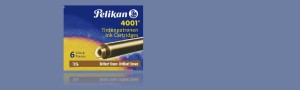 NABOJE ATRAMENTOWE PELIKAN 4001 KRÓTKIE TP/6 BRĄZOWE