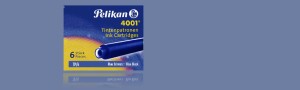 NABOJE ATRAMENTOWE PELIKAN 4001 KRÓTKIE TP/6 NIEBIESKO-CZARNE