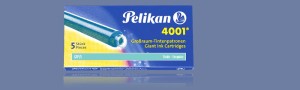 NABOJE ATRAMENTOWE PELIKAN 4001 DŁUGIE GTP/5 TURKUSOWE