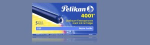 NABOJE ATRAMENTOWE PELIKAN 4001 DŁUGIE GTP/5 NIEBIESKIE