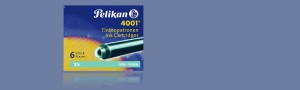 NABOJE ATRAMENTOWE PELIKAN 4001 KRÓTKIE TP/6 TURKUSOWE